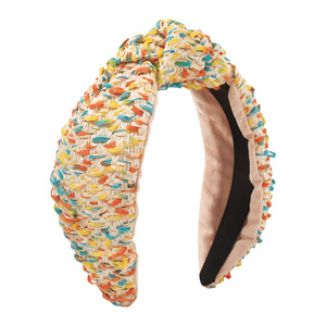 Factory Direct Sale <strong>Hot</strong> <strong>Pink</strong> Knot <strong>Headband</strong> Ready to Ship Pleated Fabric Hairband for Woman - Product Image 4