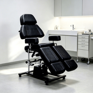 Fauteuil de Soin Esthétique et Tatouage Pliant en Cuir PU avec Repose-Pieds Réglable et Cadre en Acier Inoxydable – Vente en Gros - Product Image 6