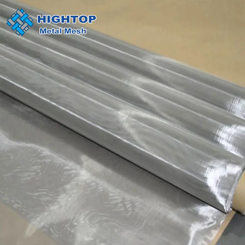 High Temperature 120 150Micron Ss304 Silver Woven Ultra Fine Wire Mesh Sieve