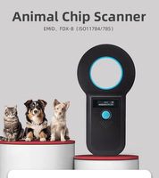 Lecteur de puce animal portable lecteur de puce RFID prend en charge le FDX-B EMID pour chiens chats animaux de compagnie et animaux d'élevage