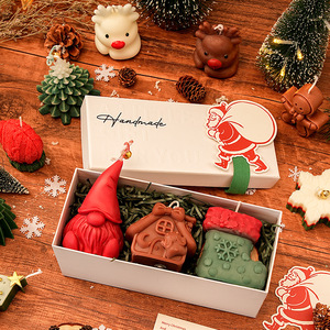 Christmas Limited Edition Handmade Aromatherapy <b>Candle</b> Gift Box - Christmas Tree Deer Gingerbread Man & More - Product Image 3