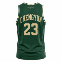 Maillot de basket en polyester recyclé écologique certifié GRS – Haut d'entraînement vert et durable