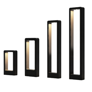 Paletto Luminoso a LED <span class=keywords><strong>da</strong></span> <span class=keywords><strong>Esterno</strong></span> per Giardino in Alluminio Impermeabile IP65 Quadrato con Luce Bianca Calda <span class=keywords><strong>da</strong></span> 30cm 40cm 60cm 80cm 110V 220V per Decorazione Moderna - Product Image 2