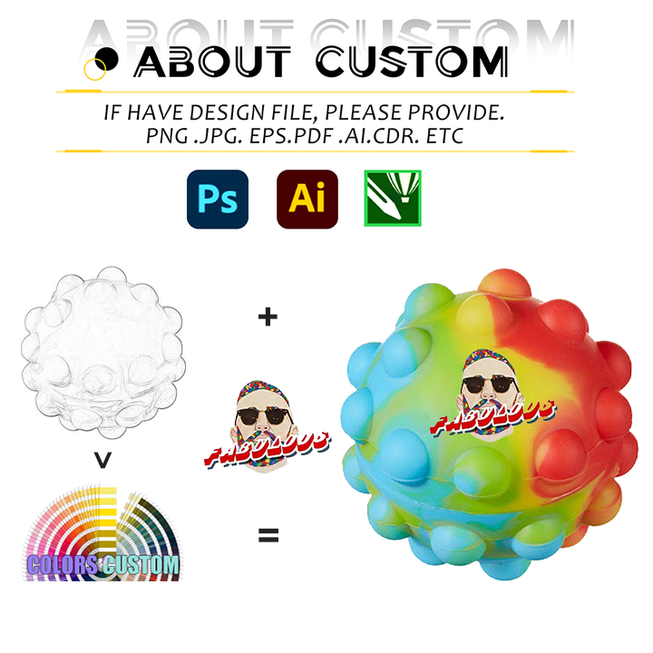 Wholesale Eco-friendly Silicone Squeeze Toys for Kids Adults Stress Relief Fidget Toy Balls Silk Printing Logo Promotional Gift