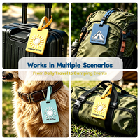 Étiquette de bagage personnalisée en PVC, étiquette d'identification de voyage, étiquette de valise imperméable, étiquette de nom personnalisée pour sac à dos, accessoires de voyage