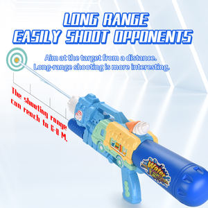 ปืนฉีดน้ำพลาสติกสำหรับเด็ก เล่นน้ำกลางแจ้งในฤดูร้อน ของเล่นปาร์ตี้ริมสระน้ำ พร้อมปั๊มลม - Product Image 4