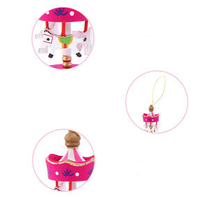 Venta al por mayor, 6 unidades, mini carrusel de madera, regalo de Navidad, navidad - Product Image 6