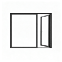 Portes à battants en aluminium à double vitrage insonorisé, ouverture vers l'intérieur ou vers l'extérieur, avec rail en acier inoxydable auto-adhésif