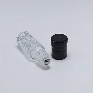 Flacon à bille en verre transparent octogonal mince pour cosmétiques, parfums et huiles essentielles – 3 ml, 6 ml, 12 ml - Product Image 2