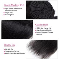Venta al por Mayor de Paquetes de Cabello Humano, Cabello Vietnamita Virgen, Liso, en Existencia, Calidad Superior, Envío Rápido