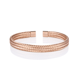 Brazalete chapado en oro con diseño de cuerda de alambre a la moda, joyería de acero inoxidable para mujeres y hombres - Product Image 4