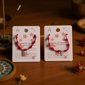 Bracelet à nœuds étoiles rouges en corde, breloque en acier inoxydable, fait main, bijou de protection, cadeau unisexe - Product Image 3