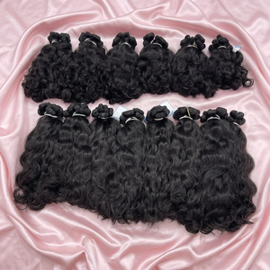 ผมต่อเวอร์จิ้นเวียดนามแท้แบบ Pixie Curl  หนาแน่น ปลายผมเต็ม  ดับเบิ้ลดรอว์น  สีดำธรรมชาติ - Product Image 5