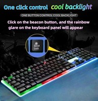 Grosir murah RGB Backlit USB Wired Keyboard Gaming Kit Mouse Combo tata letak Arab tahan air dalam stok