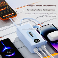 Banco de Energía Portátil Personalizable de Gran Capacidad, 20W 22.5W, Carga Rápida PD, 30000mAh, LED, Cable Integrado, 40000mAh 50000mAh