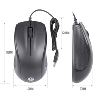 Fabricant chinois d'accessoires informatiques bon marché, souris optique USB noire durable