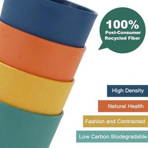 Gobelets en paille de blé Homienly Gobelets en plastique Gobelet incassable <span class=keywords><strong>Verres</strong></span> à <span class=keywords><strong>eau</strong></span> réutilisables allant au lave-vaisselle (<span class=keywords><strong>12</strong></span> OZ) - Product Image 4