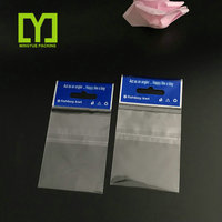 Sacs thermorétractables BOPP transparents auto-adhésifs avec trou de suspension pour emballage cadeau, vente au détail, fêtes, boutiques, jetables, vente en gros