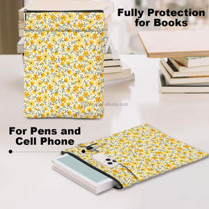 Custom Print Book Protector Sleeve Waterproof Polyester Book <span class=keywords><strong>Cover</strong></span> Portátil <span class=keywords><strong>Kindle</strong></span> Zipper Pouch com bolso frontal - Product Image 2