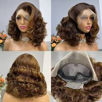 Perruque en cheveux humains Remy vietnamiens doublement étirés |   Lace Front Transparente 13x4 |   Perruque à ondulations lâches pour femmes