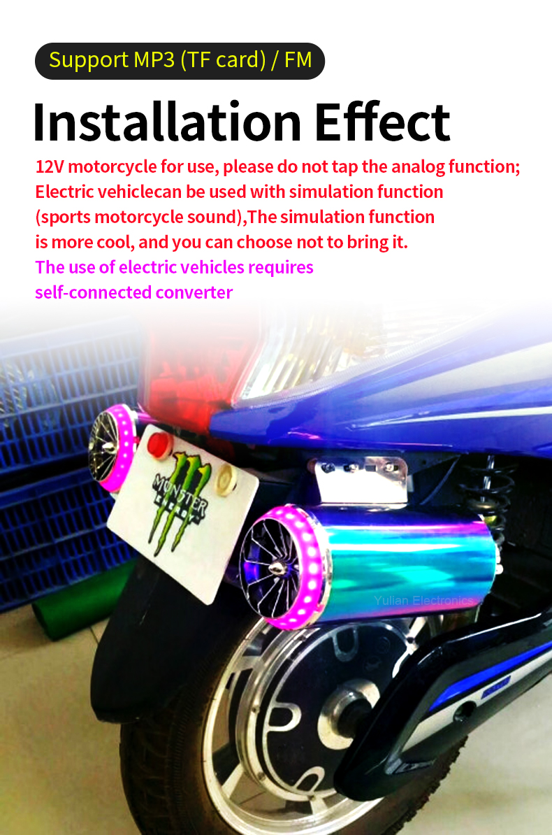 Factory Supply Stainless Steel Motorcycle Bluetooth Speaker