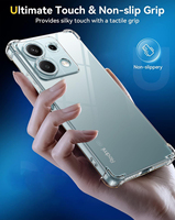 Coque souple antichoc en silicone TPU pour Xiaomi Redmi Note 13 12 11S 13R 12S 11T 12T Pro Plus 13C 12C 4G 5G Couverture transparente ultra mince