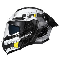 Nouveau casque de moto modulaire rabattable 4 saisons à double visière pour vélo électrique et scooter