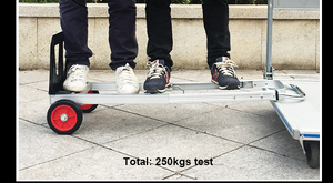 Portable 100kg en acier à deux roues stockage camion à main personnalisable OEM poudre enduit plate-forme pliant chariot <span class=keywords><strong>brouette</strong></span> - Product Image 5