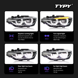 Fari Bicolore TYPY per <span class=keywords><strong>BMW</strong></span> Serie 3 <span class=keywords><strong>F30</strong></span> F35 F80 2013-2018, Fari <span class=keywords><strong>LED</strong></span> Plug and Play, Luci Anteriori, Accessori Auto - Product Image 3