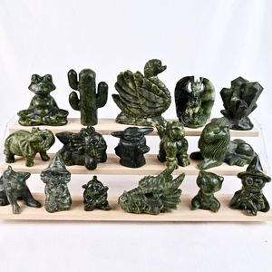 Hand Carved Mixed Crystal Small Crystal Figurine Natural <strong>Stone</strong> Xiuyan <strong>Jade</strong> Elephant Dragon Crystal Statue - Product Image 1