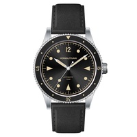 Montre automatique vintage OEM Skin Diver, mouvement 9015, verre saphir double bombé, 100 m, montre mécanique personnalisée, 39 mm