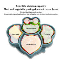 Nouvelle Assiette en Silicone Sans BPA pour Bébé, Vaisselle pour Enfants, Assiette à Manger pour Tout-Petits, Assiette en Silicone à Compartiments avec Ventouse pour l'Alimentation