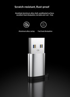 Adaptateur USB Type-C Mâle-Femelle pour Téléphones Android, Charge Sans Fil, Convertisseur de Port de Charge Rapide PD, Modèle BF-C101-02, Matériau