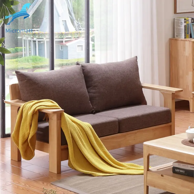 Fabrik Direkt verkauf Möbel im amerikanischen Stil Wohnzimmer Naturholz Farbe 2 Sitzer <span class=keywords><strong>Couch</strong></span>