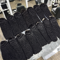 Perruque de cheveux vierges birmans bruts bouclés afro 4C pour dentelle transparente 13x4, ondulations profondes, cheveux d'un seul donneur, double tirage, cuticules alignées