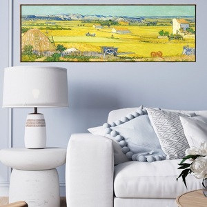 Dipinto da Comodino in Stile Monet, Decorazione Minimalista Impressionista per Soggiorno, Quadro Ispirato a Van Gogh con Cornice - Product Image 3