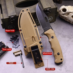 Cuchillo de Camping HK SS150 Personalizable OEM, Cuchillo Táctico Multifuncional con Hoja de Acero Inoxidable, Estilo Chopper, Fibra de Vidrio y Nylon - Product Image 2