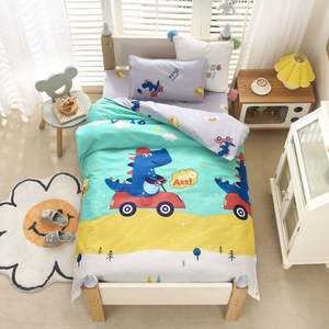 Ensemble de literie pour berceau 100% coton pour bébés garçons et filles, comprend une housse de couette, un drap-housse et une taie d'oreiller - Product Image 3