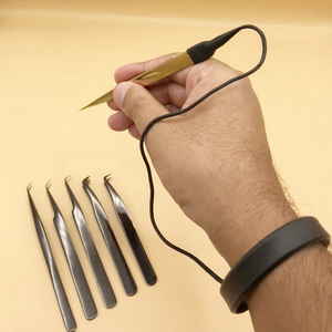 Support de pinces à cils ASB avec bracelet de protection et bande de poignet, logo/emballage personnalisables pour l'application des cils - Product Image 1
