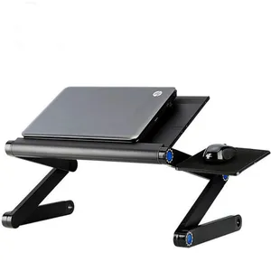 Laptop-Schreibtisch tragbar Schwarz, Laptop-Schreibtisch im Bett Laptop-Tisch verstellbar, Schoß Schreibtisch 17-Zoll-Laptop