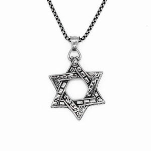 yunnique Unisex Titanium Steel <b>Star</b> Pendant Necklace Metal Retro <b>Design</b> Fashion Jewelry - Product Image 1