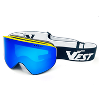 Masque de ski avec système de verrouillage latéral, lentille interchangeable, sangle à dégagement rapide, anti-buée, protection UV400, masque de neige personnalisé