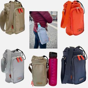Single Shoulder New Outdoor Men's Fur Crossbody Storage Bag <b>Square</b> Trendy Drawstring Water Bottle Multifunctional - Product Image 4