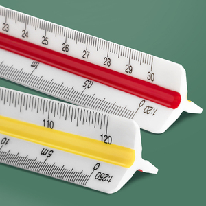 Mitsubishi Large <strong>Triangular</strong> <strong>Scale</strong> Interior Architectural Drawing Apparel Magnifying Ruler Parallel <strong>Scale</strong> for Design Drafting - Product Image 2