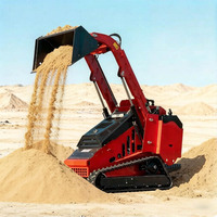 Spedizione Gratuita Mini Skid Steer Loader con Benna per Uso Agricolo e Domestico