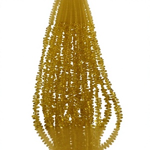 Precio de fábrica Zafiro amarillo natural Facetado Briolette Lágrimas 3-4mm 17 pulgadas Cuentas sueltas Cuentas de piedra - Product Image 1