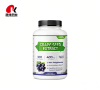 Fabricant direct d'extrait de pépins de raisin en capsules, formule personnalisée OEM, supplément à base d'extraits végétaux, certifié casher et halal