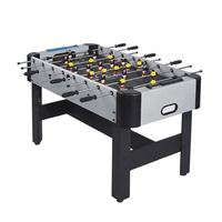 Table de football de salon en bois d'ingénierie PVC de 48 pouces pour adultes et enfants, pieds noirs, nivellement requis, assemblage requis