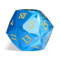 Nouvelles dés de jeu DND personnalisées à facettes multiples de 16 mm en pierre gemme, gravées, œil de chat bleu, D6 D20 pour Dungeons and Dragons