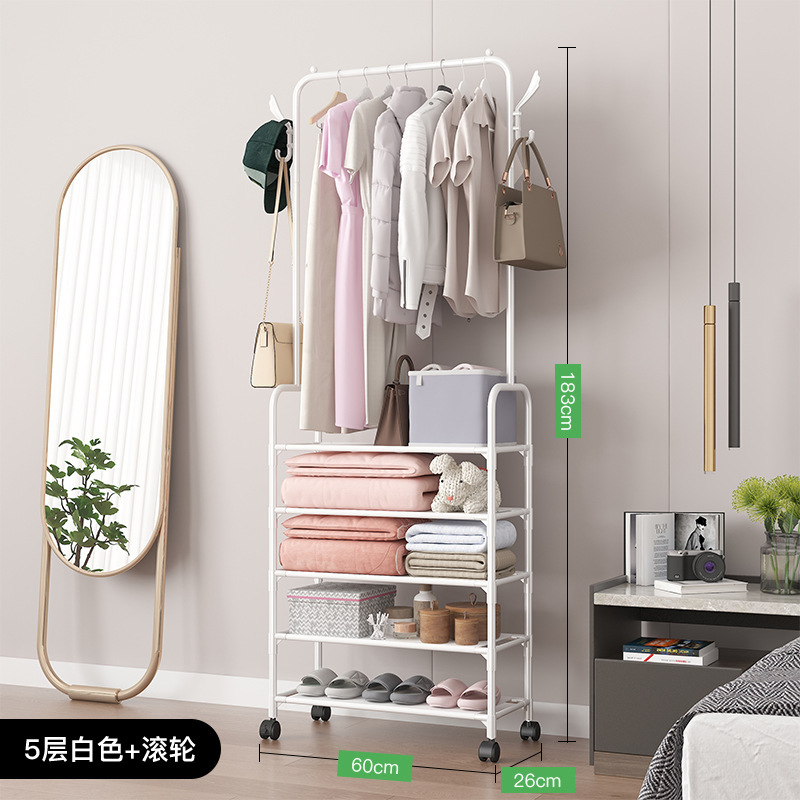 ชั้นวางรองเท้าและหมวก AM, 5 ชั้น, ล้อสีขาวขนาด 60 ซม. -- อสังหาริมทรัพย์